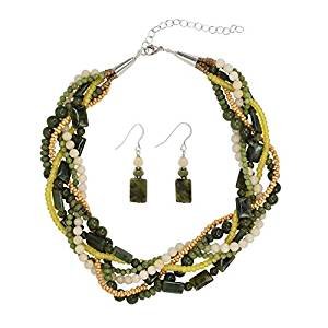 Jade, jade honey multi-strand necklace sets