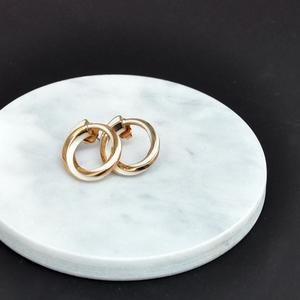 White and Gold Earrings